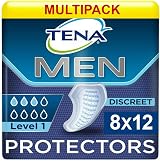 TENA Men Absorbent Protector Level 1 Case 8 Packs 12 Pads Each