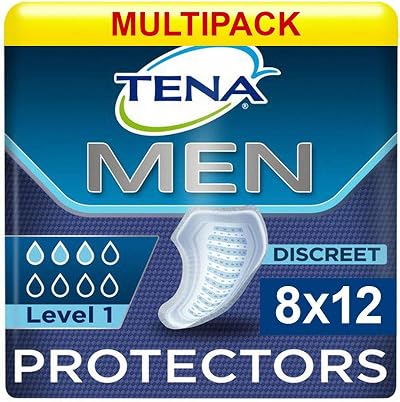TENA Men Absorbent Protector Level 1 Case 8 Packs 12 Pads Each