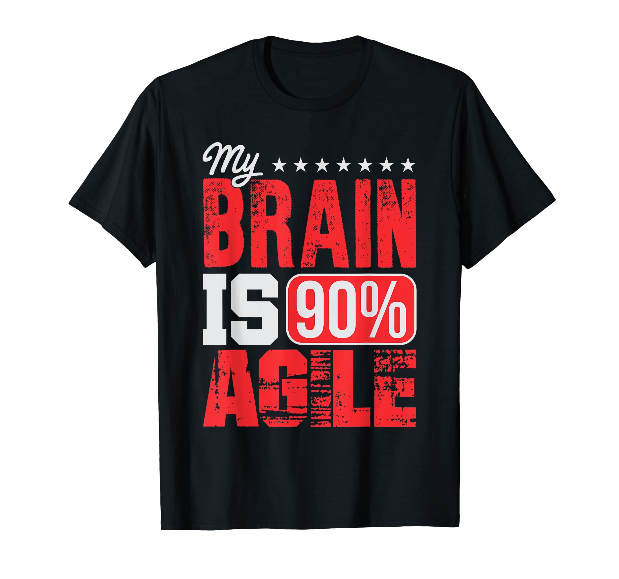 Agile Brain Scrum Lean Project Management Funny PM Coach T-Shirt