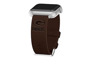 Game Time Green Bay Packers Leather Watch Band Compatible with Apple Watch