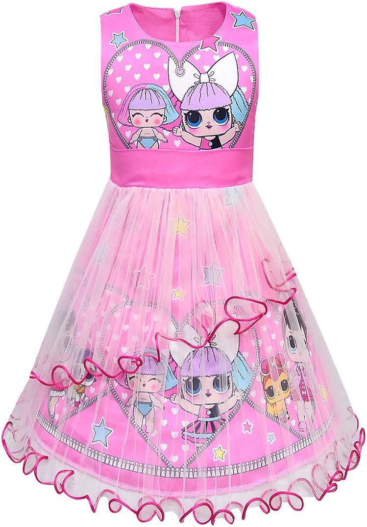 LOL Dress Clothing Outfit for Girls- Pink Princess Tulle Dress for Birthday …