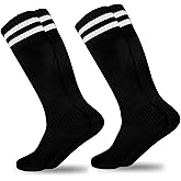 XuoAz Kids Youth Soccer Socks - Boys Girls Knee High Long-Tube-Socks Uniform Sports Socks for Baseball Softball 6-12 Years