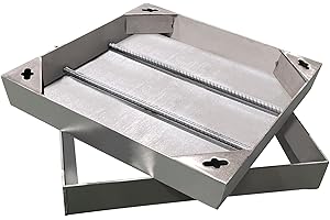 Natotela 24x24 inch Invisible Stainless Steel Manhole Cover and Frame, Recessed Square Stainless Steel Septic Tank Lid and Base, Embedded Metal Inspection Cover for Yard, Driveway,Pavement