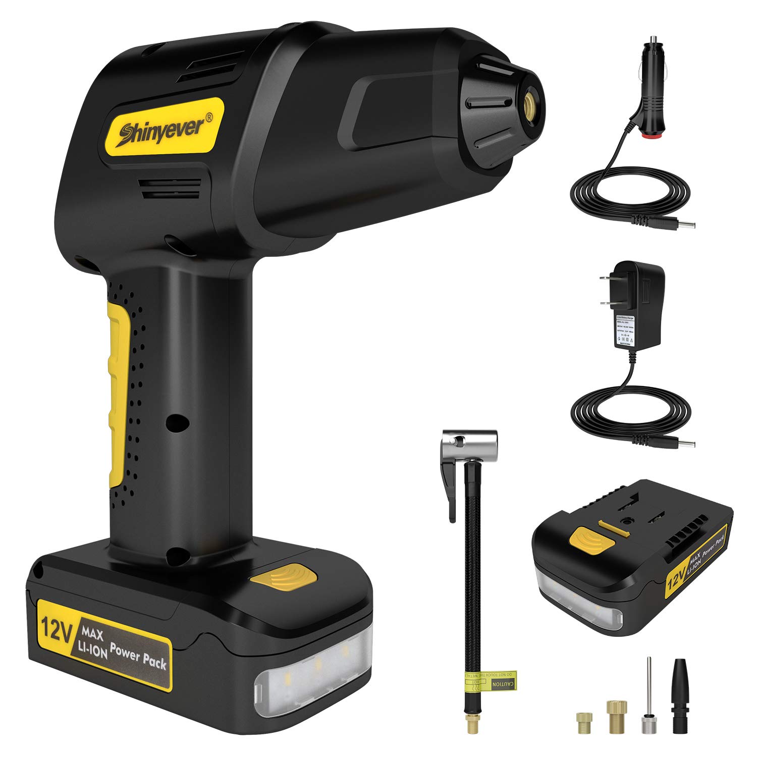 Sharper Image Cordless Auto Stop Tire Inflator / Air Hawkâ„¢ Automatic