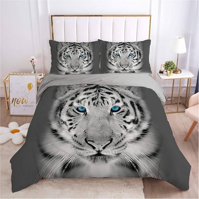 Housse De Couette Microfibre 3D Enfants - Motif Famille - 220x240cm + 2 Taies 50x75cm | Literie Douce Et Hypoallergénique