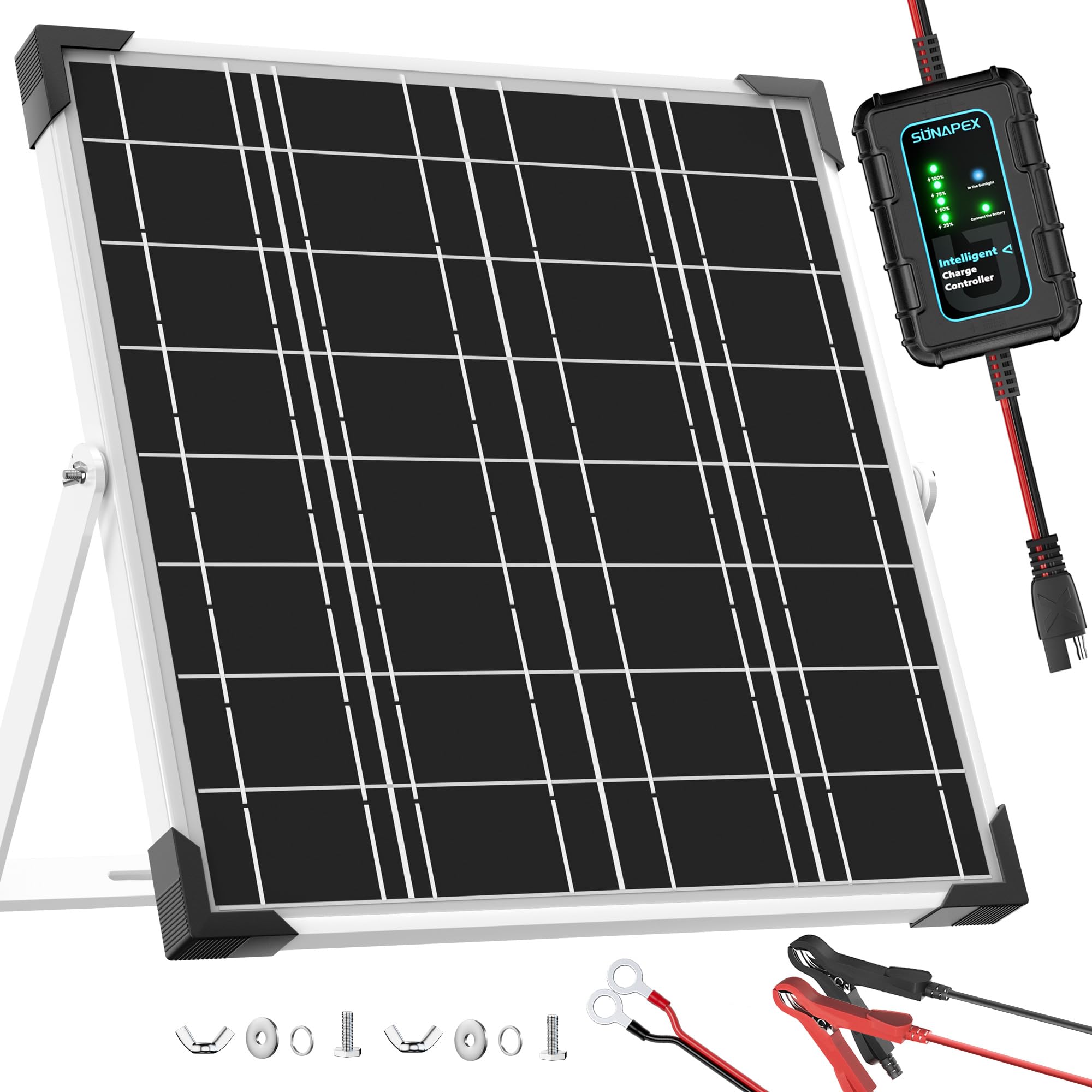 30W Solar Panel Trickle Charger Customer Service POWOXI 12V Solar Car ...