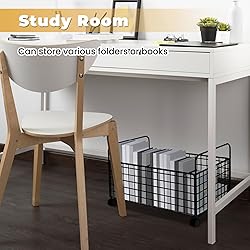 Under Desk Storage Cart Mobile Mesh Storage Cart