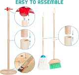 HELLOWOOD 8-Piece Wooden Cleaning Set for Kids Beech Wood Pretend Play view 7