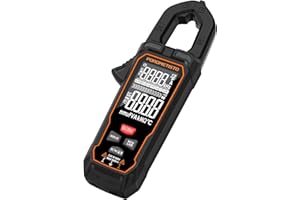 POROMETISTO Smart Digital Clamp Meter DC/AC Current Multimeter 600A AC/DC Voltage Tester TRMS Counts Auto-ranging Resistance Capacitance Diodes Continuity Live Wire Temperature