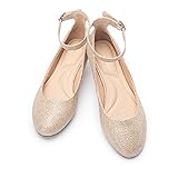 Cusolemore Gold Flat Shoes for Women with Low Wedge