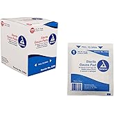 Dynarex Sterile Gauze Pads 3"x3". Box of 100.