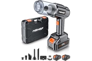 MBNGF Car Vacuum Portable Cordless, 35000PA High Power Suction & Blower, Wireless Handheld Vacuum Cleaner for Car, Home, Office, Pet