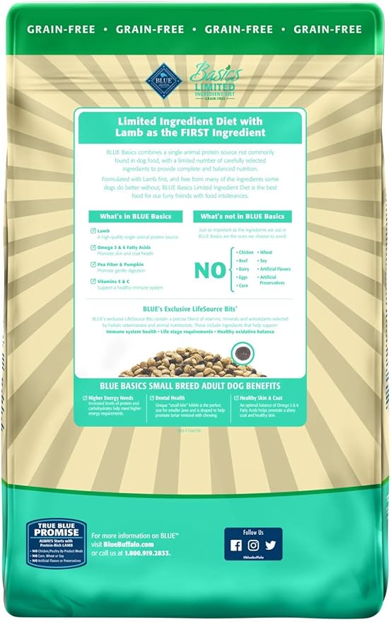 blue basics lamb and potato small breed