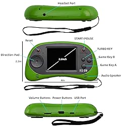 Kids Handheld Portable Video Game Player with 200