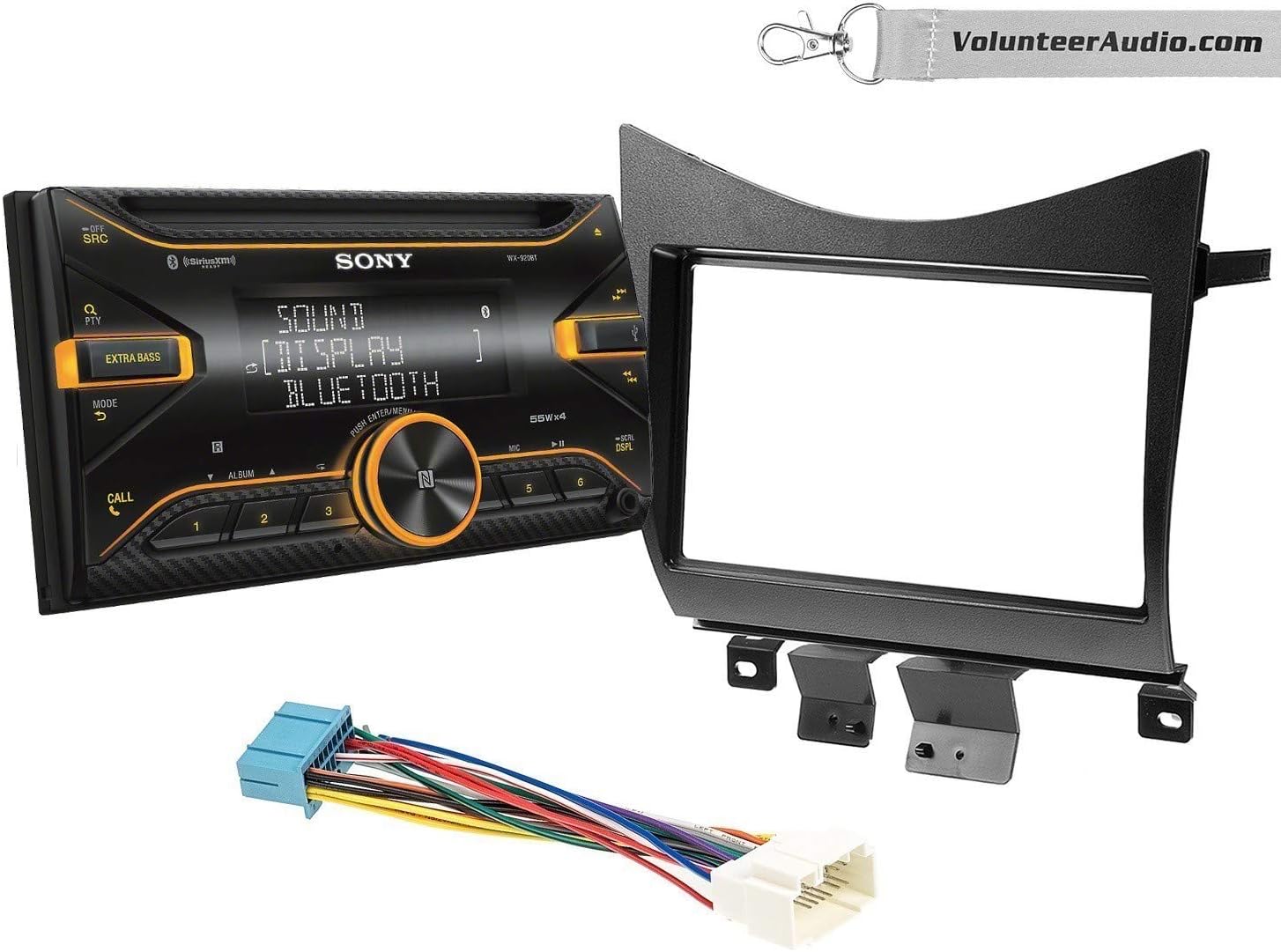 Sony WX-920BT Double Din Radio Install Kit With Sirius XM Ready, USB/AUX, CD Player Fits 2003-2007 Accord