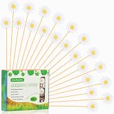 Daisy Cocktail Picks Springtime Floral Decorative Toothpicks Fruit Sticks Food Sandwich Appetizer Charcuterie Skewers, for Spring Flower Sunflower Daisy Decorations Boho Groovy Party Supplies