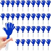 36 Pcs Hand Clappers for Sporting Events Loud Plastic Noisemakers for Football Basketball Baseball Fans(Blue and White)