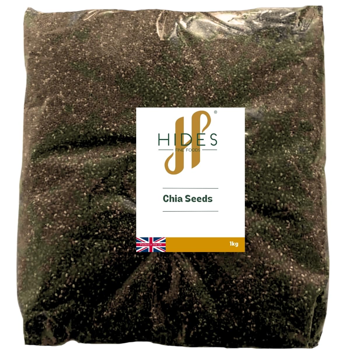 Hides Fine Foods - Chia Seeds 1kg - GMO Free - Suitable for Vegetarians - Breakfast - Porridge - Granola - Salads - Seed Mixes - Smoothies - Baking - High in Omega 3