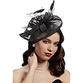 Cizoe Kentucky Derby Feather Fascinator Headbands Wedding Hair Clip Tea Party Hat for Women