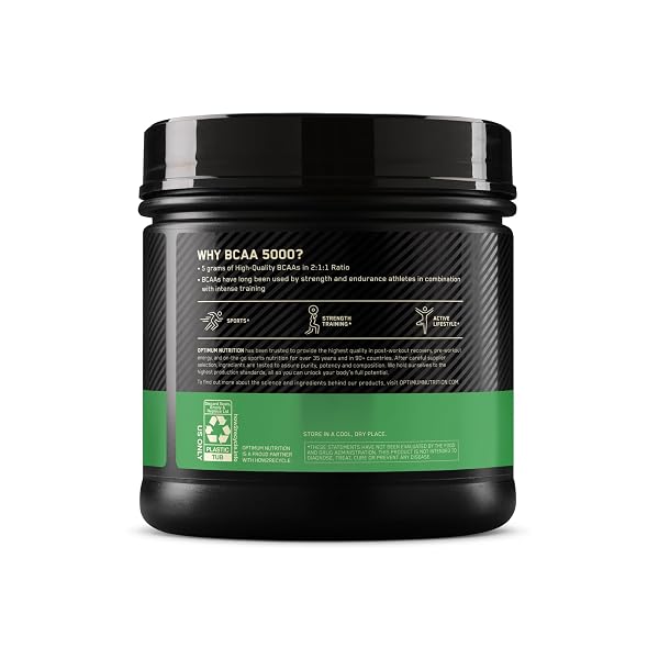 OPTIMUM NUTRITION INSTANTIZED BCAA POWDER, UNFLAVORED, KETO FRIENDLY BRANCHED CHAIN ESSENTIAL AMINO ACIDS POWDER, 5000MG, 60 SERVINGS (PACKAGING MAY VARY)