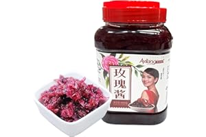 BAILINHOU rose syrup jam 35oz/1kg, food grade rose petal jams, jellies & preserves flavoring edible rose water