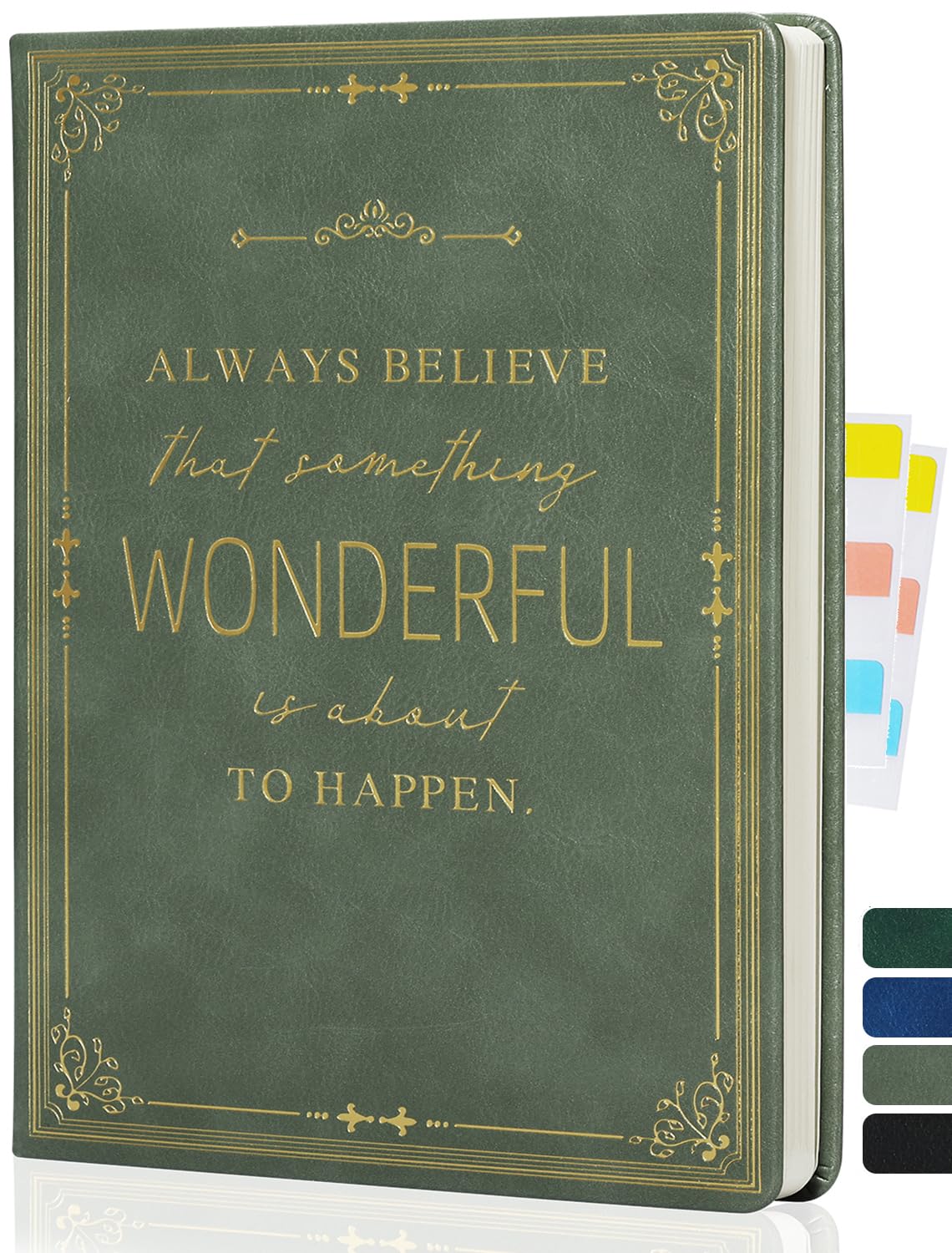 Photo 1 of Lined Journal Notebook for Women & Men, Hardcover Leather Journal for Writing,Travel,Business,Work & School, A5 College Ruled Social Notebook for Note Taking, Diary Notepad 200 Pages (Sage Green)