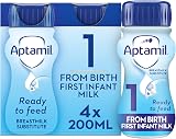 Aptamil 1 First Infant Milk Ready to Use Liquid Formula 200 ml Pack of 24 view 2