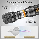 TONOR Wireless Microphone System Dual UHF 60m 30 Frequencies Treble Bass Echo view 4