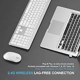 Seenda SK38 Wireless Keyboard and Mouse Set UK Layout Full Size USB 2.4G White view 3