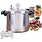 9-15psi pressure cookers,with cooking rack 15quart canning pressure cooker with gauge Explosion proof safety valve Extra…
