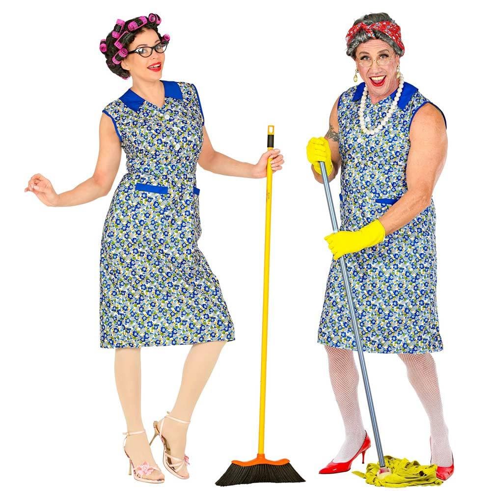 Widmann - Costume Housewife, Dress, Smock, Maid, Waitress, Cleaning Woman, Grandma, Theme Party, Carnival, Fancy Dress