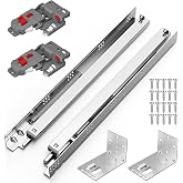 Chibery 9 12 15 18 21 Inch Undermount Soft Close Drawer Slides, Full Extension 3D Locking Device, Concealed Bottom Mount Rails for face Frame Cabinet, Rear Mount Brackets, 100 LB, 15 inch-1 Pair