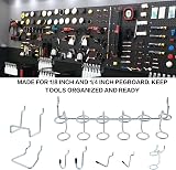 Knpwer 144Pcs Pegboard Hooks Assortment w/ Bins & Locks for Tool Garage Kitchen view 6