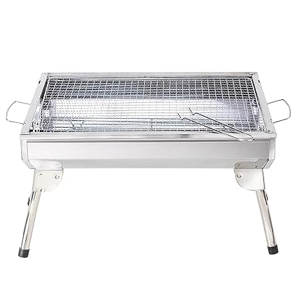 Hokipo Stainless Steel Combined Charcoal Barbecue Bbq Grill
