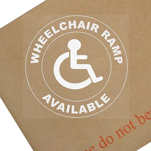 1 x Rollstuhl Rampe availableroundwindow stickersign, Auto, Badge