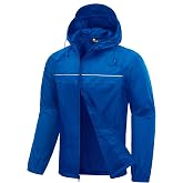 SWISSWELL Mens Rain Jacket &amp; Coats Packable Lightweight Waterproof Hooded | 5000mm Waterproof Windproof Windbreaker, Breathable Mesh Lining, Reflective,for Golf, Camping, Hiking, Fishing, Cycling