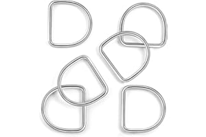 BEYOURD 2 inch Metal D Ring, Heavy Duty Stainless-Steel Dee Rings, Welded Solid for Dog Collars, Backpacks, Webbing Straps