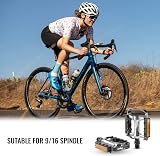 Hycline 9/16 Inch Bike Pedals Aluminum Non-Slip Replacement Pedals Set view 4