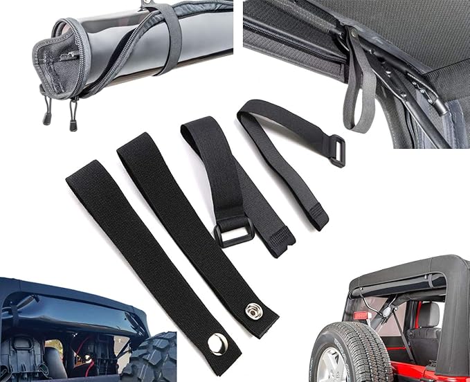 AUFER Newest Rear Window Straps Replacements and Soft Top