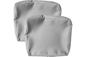 Cinnamonee Outdoor Cushion Covers Replacement, Patio Cushion Slip Cover,Water Resistant Outdoor Sofa Cushions Back Covers Only(18"X16"X4" 2 Pack, Grey)