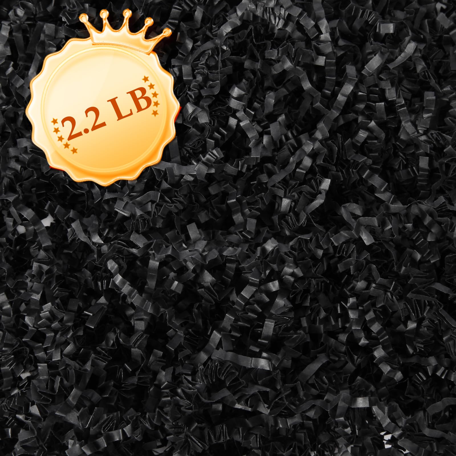 Photo 1 of DUOTAN Black Crinkle Cut Paper Shred Filler (2.2 LB), Shredded Paper for Gift Basket Filler, Gift Wrapping, Crinkle Paper Decoration for Birthdays, Weddings, Anniversaries