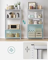 SONGMICS 4-Tier Steel Shelving Unit 520 kg Load 40 x 80 x 160 cm Silver view 4