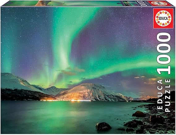 Educa Borras - Genuine Puzzles, Puzzle 1.000 piezas, Aurora Boreal (17967): Amazon.es: Juguetes y juegos