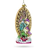Reverent Virgin Mary Blown Glass Christmas Ornament