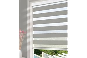 Homebox Blinds for Indoor Windows, Roller Window Shades Light Filtering Sheer Window Treatments Light Control 30 Inch Blinds for Kitchen Bathroom, 30" W x 72" H Light Gray