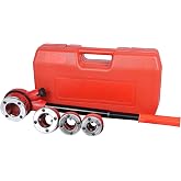 Yaegoo Ratchet Pipe Threader Kit with 4 Dies, 1/2" 3/4" 1" 1-1/4" NPT | Pipe Threader Tool, Pipe Threading Kit, Ratchet Threader Set with Storage Case for Manual Ratcheting Pipe