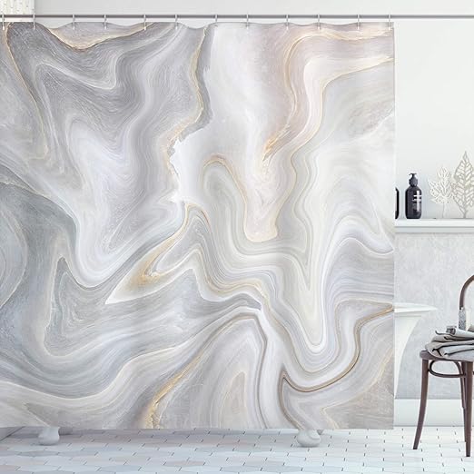 Amazon Com Ambesonne Marble Shower Curtain Nature Stone Color