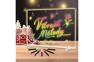 LED Drawing Board, 2026 New Colorful LED Drawing Note Board, Erasable Drawing Board with Night Light, LED Drawing Board with 