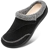 LeIsfIt Womens Wide Slippers Adjustable Diabetic Slippers Warm Cozy Slip on House Slipper Non-slip Memory Foam Winter House Shoes Indoor Outdoor