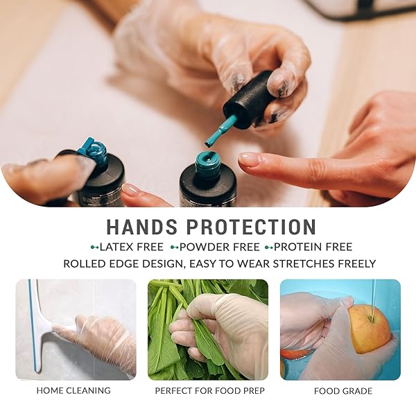 GENERALCARE DISPOSABLE GLOVES 100 THICKENED LATEX RUBBER BEAUTY FOOD SPECIAL TPE/CATERING PVC KITCHEN DURABLE